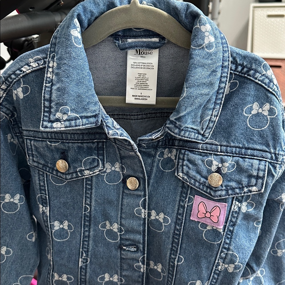 Disney Minnie Mouse Girls' Denim Jacket - Blue - Picture 2 of 6